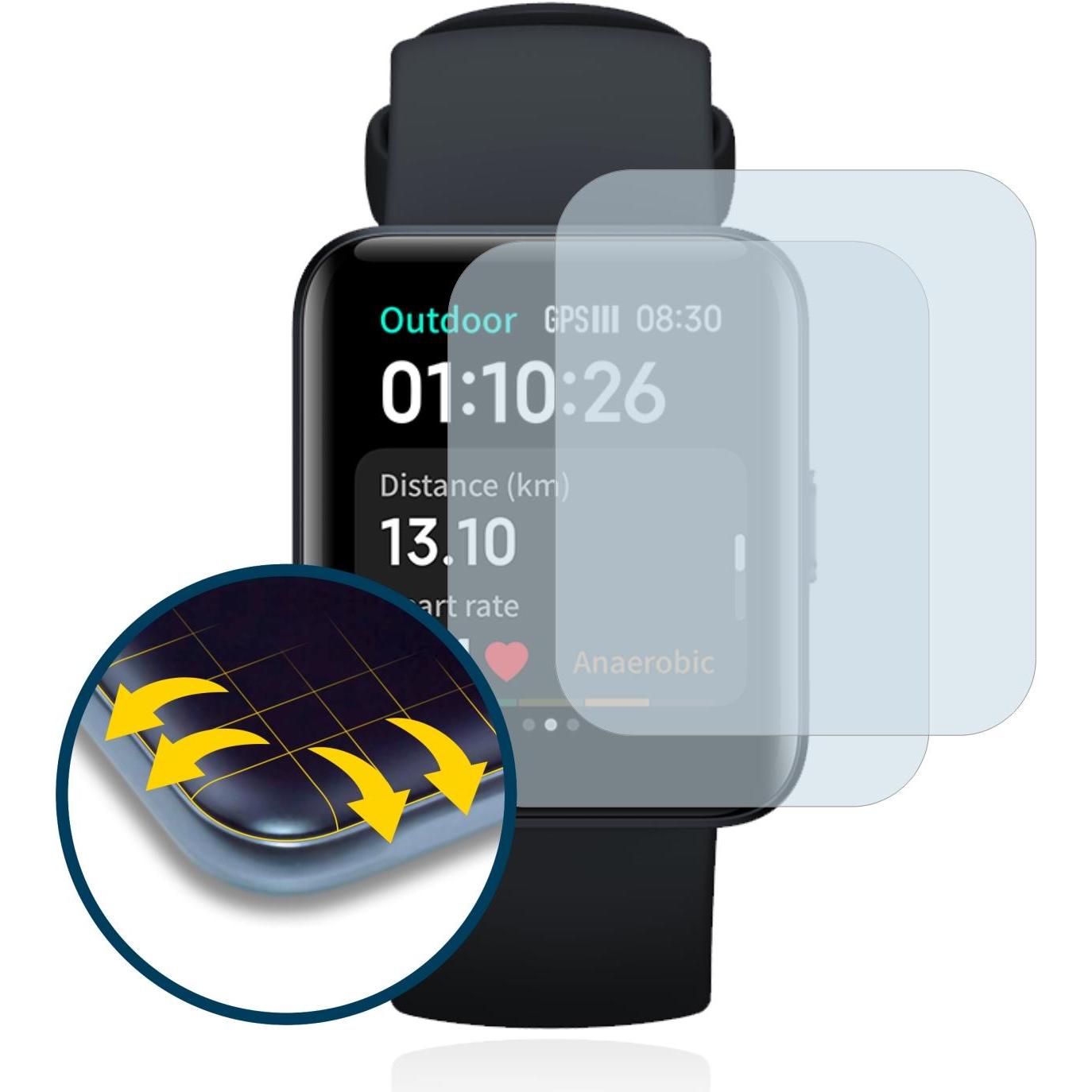 Thumbnail - BROTECT Full-Cover Displayschutz Matt, Smartwatch Schutzfolie, Grau