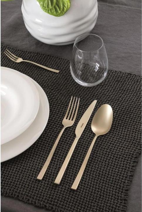 Immagine prodotto Sambonet Posate 24pcs.Vh. Roccia Antica in Acciaio Inox /PVD Champagne (24 Pezzo/i, Set di posate)