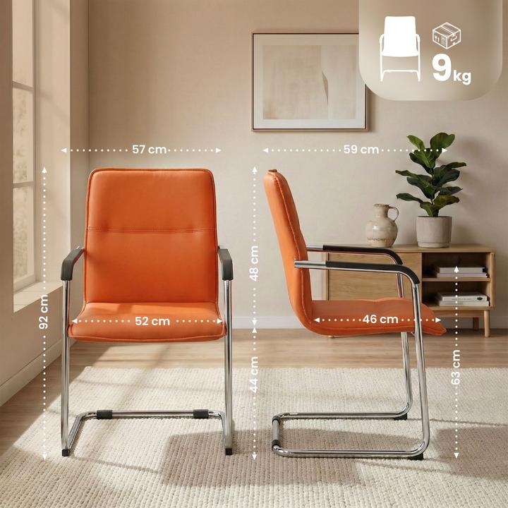 Image du produit CLP Chaise visiteur Seattle, orange