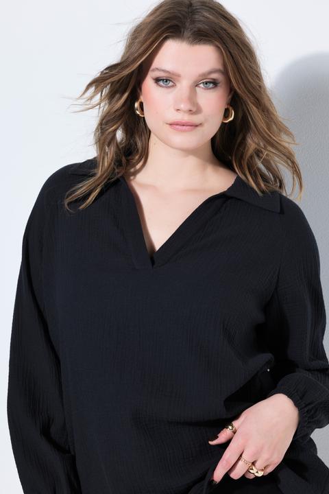 Immagine prodotto Studio Untold Musselin Tunika, weiter Raglan-Langarm (50, 52)