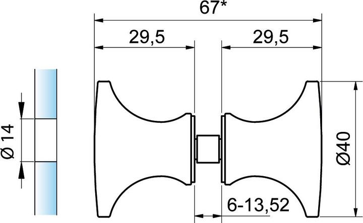 Productafbeelding Pauli+Sohn Glazen deurknop 8236 (Deurgreep, Deurknop)