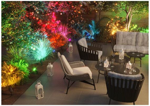 Actual product image Hama WLAN garden light incl. ground spike, waterproof, coloured, dimmable (450 lm, IP65)
