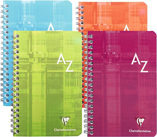 Actual product image Clairefontaine Spiral notebook with index A -Z (Special, Checked, Soft cover)