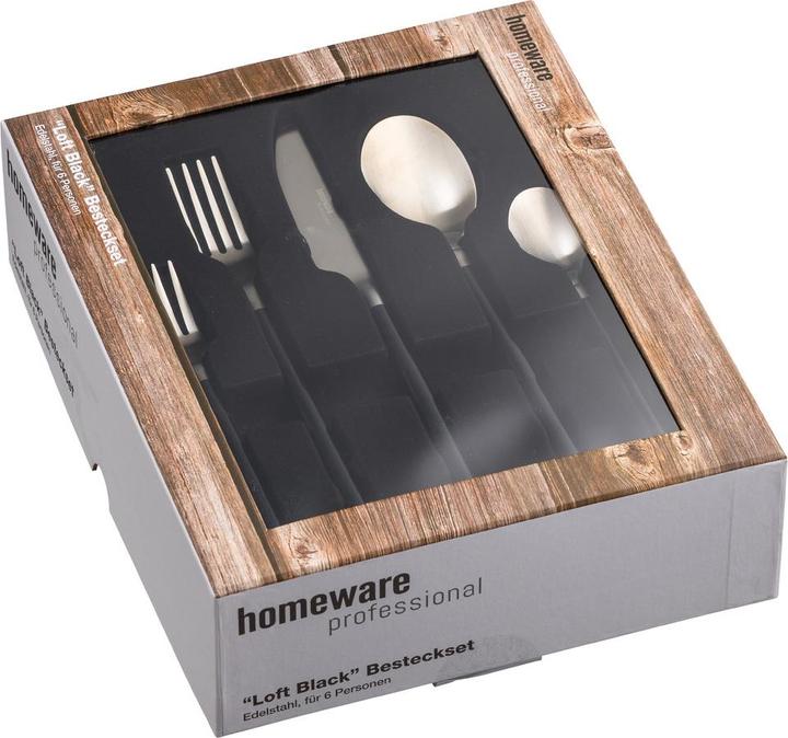 Actual product image Homeware Professional Loft Black (30 Piece, Cutlery set)