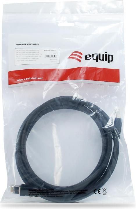 Image du produit equip RJ-45 - RJ-45, M/M S/FTP, 24AWG PoE++, LSZH (S/FTP, CAT8.1, 0.50 m)
