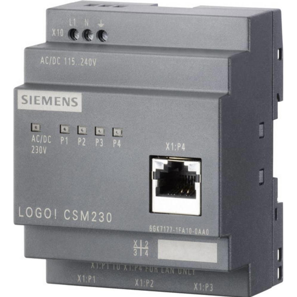 Siemens LOGO! CSM12/24 Compact Switch Module (4 Ports), Netzwerk Switch, Grau