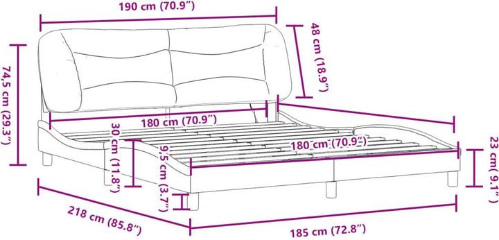 Image du produit vidaXL Bettgestell (180 x 200 cm)