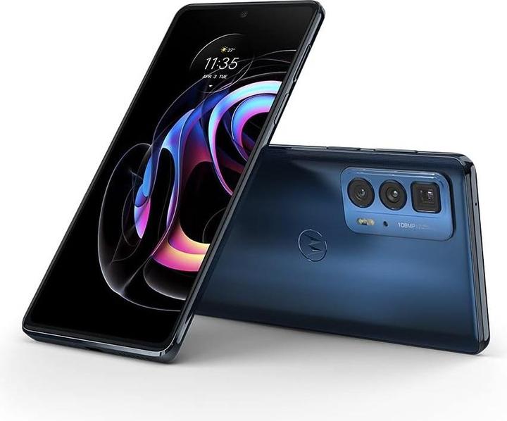 Produktbild Motorola Unlocked 5G Smartphone mit 108 MP Kamera, 144 Hz OLED Display, 12 GB RAM, 256 GB Speicher (256 GB, Blau, 6.70", Dual SIM, 5G)