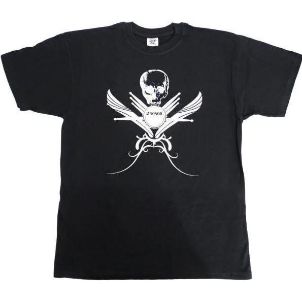 Sonor, Herren, Shirt, Z9193 Drummer Schlagzeug T-Shirt Skull Grösse XL, Schwarz, (XL)