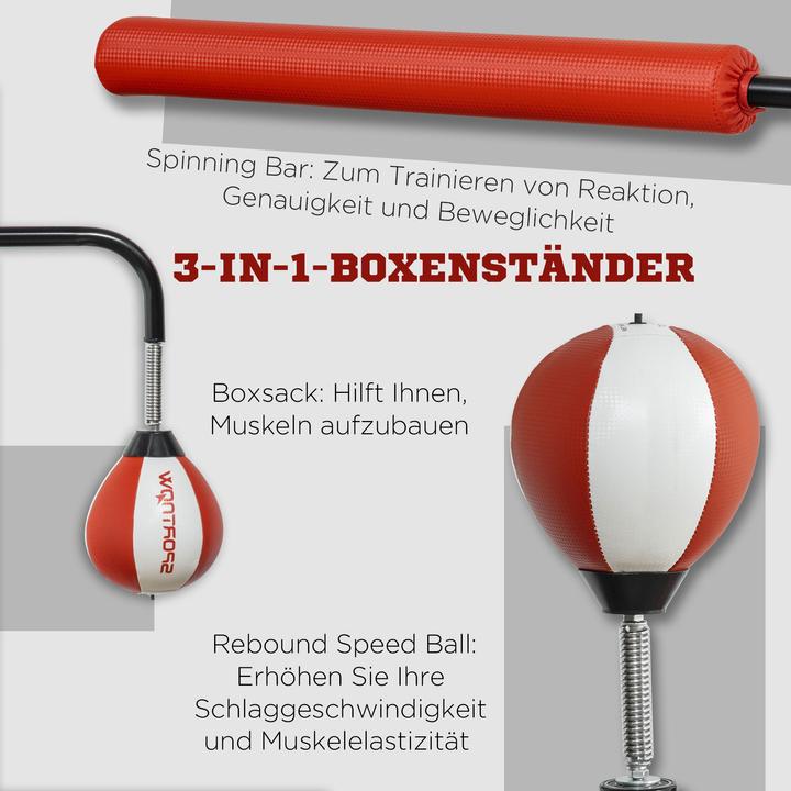 Immagine prodotto SportNow Sacco da boxe con 2 palle veloci (84 cm, 14 kg)