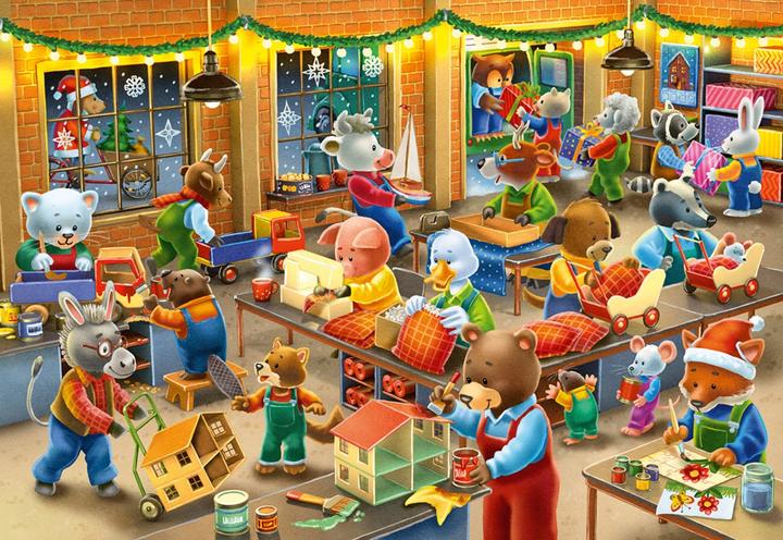 Produktbild Ravensburger Children's puzzle 2x12 Teile - Weihnachtswerkstatt (24 Teile)