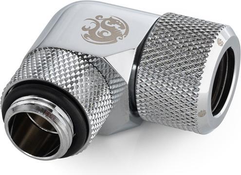 Bitspower Advanced adapter 90 degree G1/4 inch male to 12mm male hardtube - rotatable