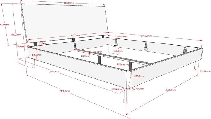Image du produit Vipack Bett Forrest B 180x200cm (180 x 200 cm)