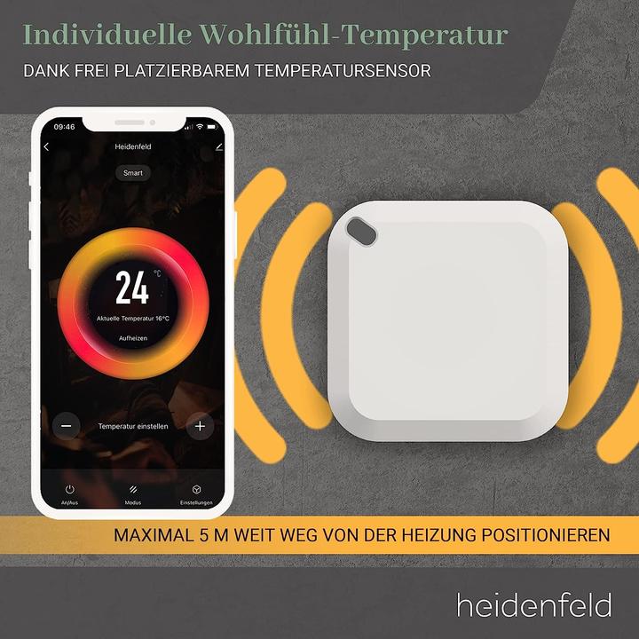 Produktbild Heidenfeld Infrarotheizung HF-HP100-2 Infrarot Wandheizung Heizkörper Heizung App (600 Watt) (600 W)