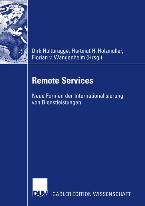 Produktbild Remote Services (Dirk Holtbrügge, Florian von Wangenheim, Hartmut Holzmüller, 2007)