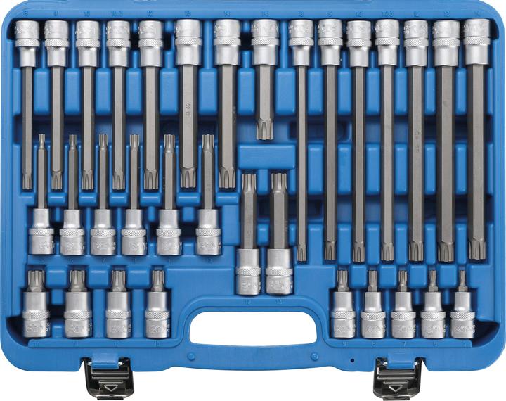 Produktbild BGS Bit-Einsatz-Satz Antrieb Innenvierkant 12,5 mm (1/2") Keil-Profil (für RIBE) 32-tlg. (Innensechsrund TX)