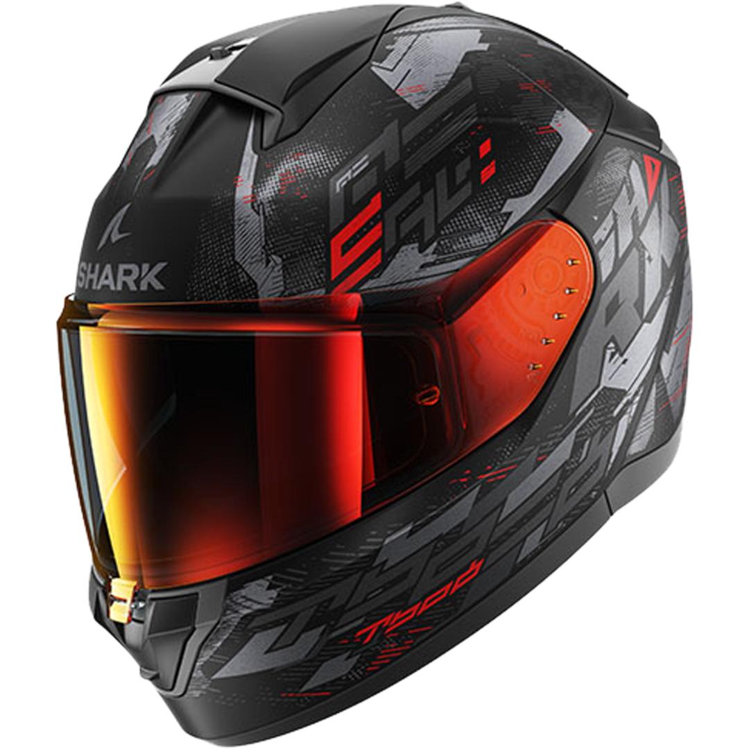 Shark, Casco da moto, Casque Intégral Ridill 2 Molokai / Noir / Rouge / Mat XL (XL)