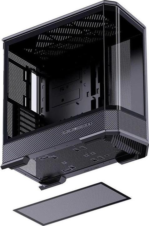 Produktbild Jonsbo D400 PC-Gehäuse, Midi Tower, ATX, Tempered Glass - schwarz (ATX, mATX, Mini-ITX)