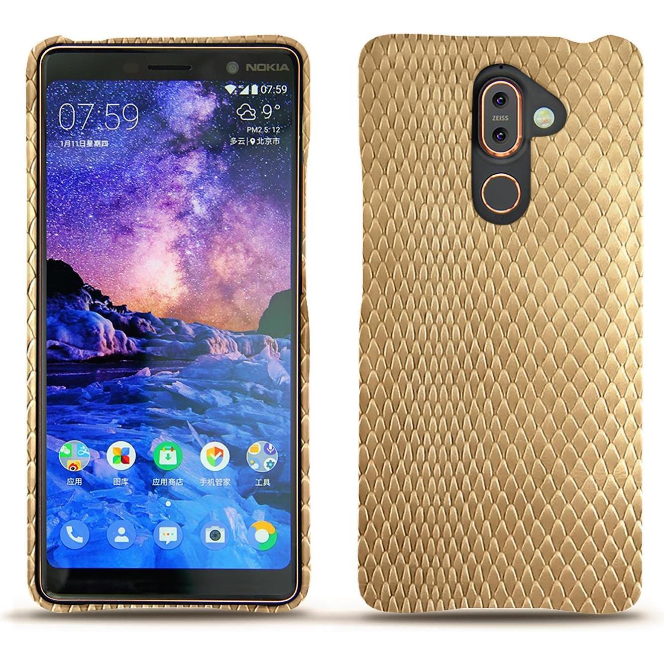 Noreve Lederschutzhülle (Apple iPhone 7 Plus), Smartphone Hülle, Beige