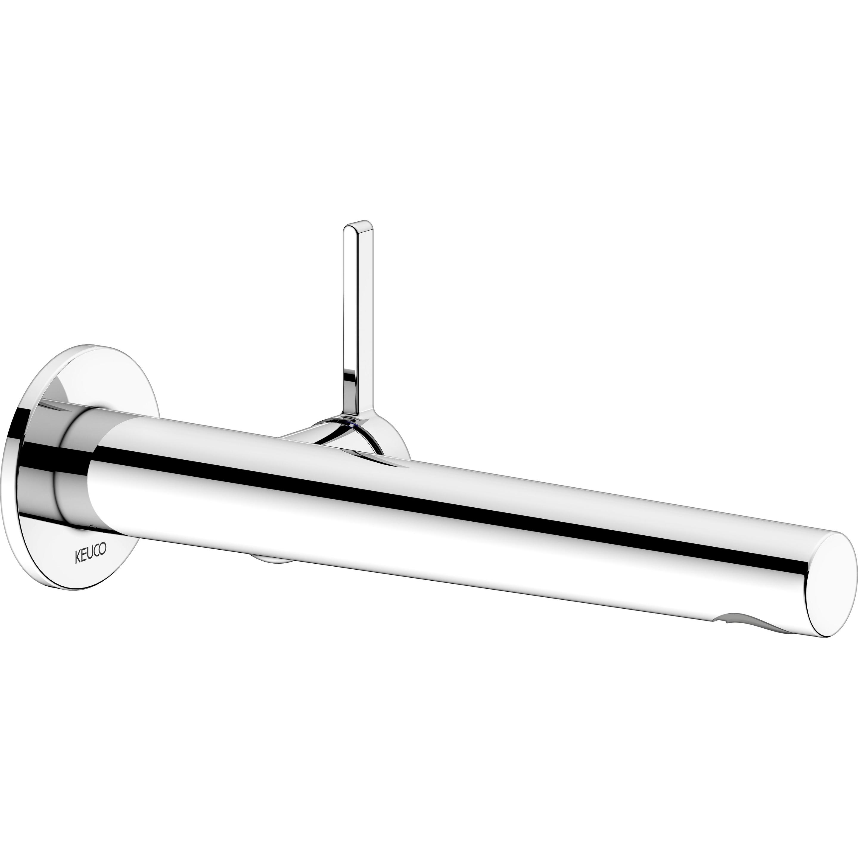 Keuco, Badarmatur, EDITION 400 Einhebel-Waschtischmischer, UP für Wandmontage, Ausladung 243mm