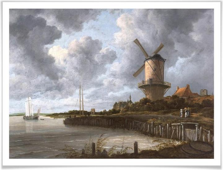 Produktbild Trenddeko van Ruisdael - Die Windmühle von Wijk bei Duurstede (120 x 100 cm)