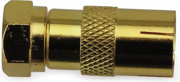 Produktbild Eneroid F-Adapter, Stecker/Koaxkupplung, vergoldet