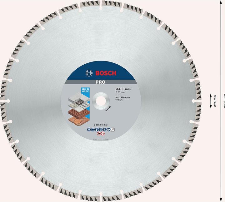 Produktbild Bosch Professional Zubehör PRO Multi Material Diamanttrennscheibe, 400 x 20 mm