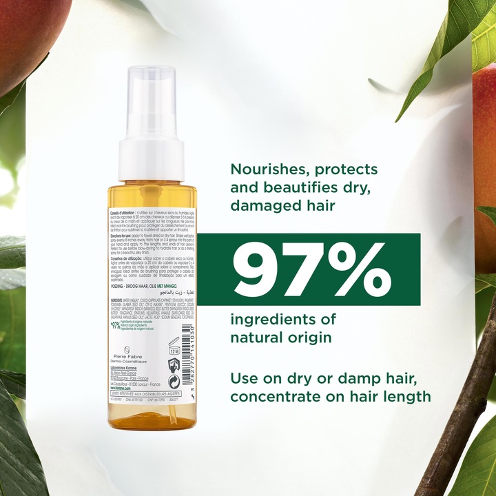 Immagine prodotto Klorane Olio nutriente per capelli al mango (100 ml)