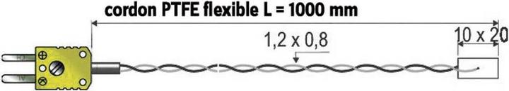 Produktbild B+B Thermo-Technik B & Technik Oberflächenfühler 0 bis +250 °C Fühler Typ K (Fühler)