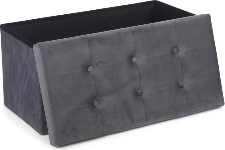 Produktbild Domoletti Pouf, grey, 38 cm x 38 cm x 76 cm