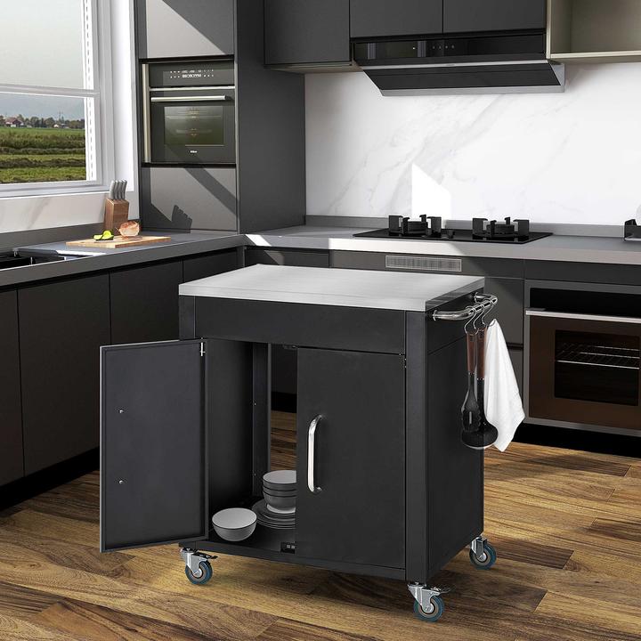 Actual product image Homcom Kitchen cabinet on castors