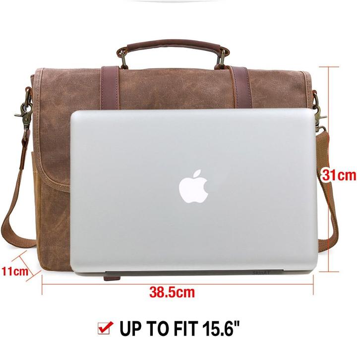 Immagine prodotto Only-Bags.Store Borse a tracolla da uomo Borsa per computer portatile impermeabile (15")