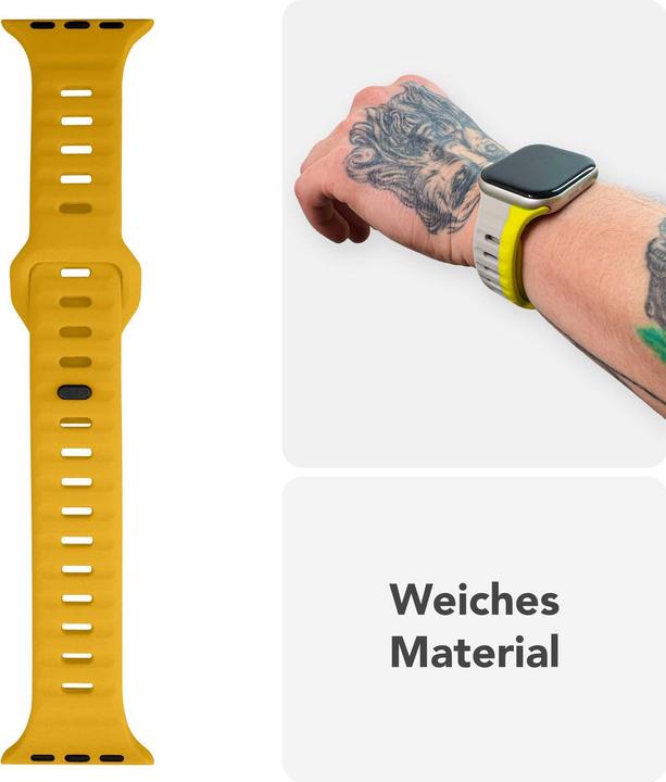 Produktbild Nalia Motion Silikon-Armband für Apple Watch, Sportarmband wasserfest - Soft, Flexibel & Langlebig (Silikon)