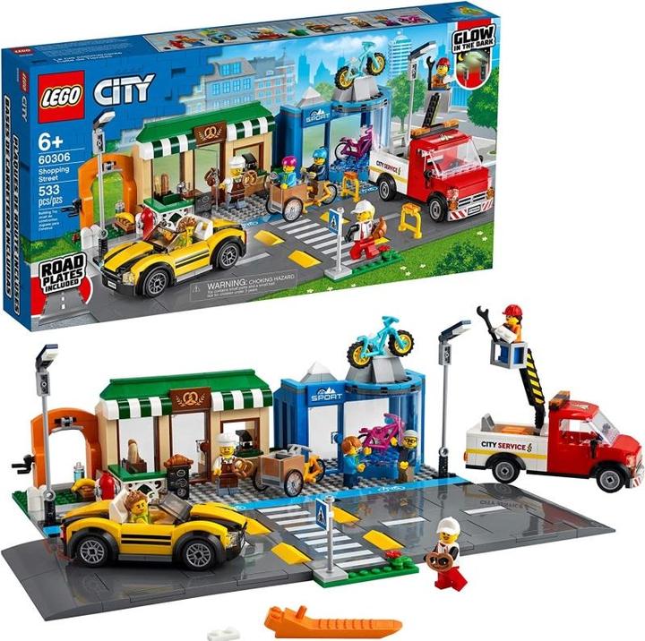Image du produit LEGO City Rue commerçante avec magasins 60306 (60306, LEGO City)