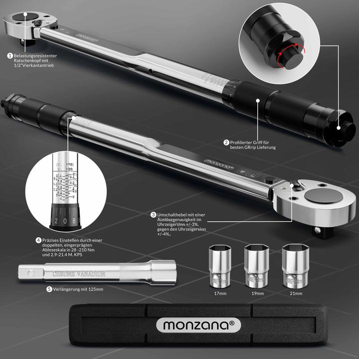 Produktbild Deuba Drehmomentschlüssel (1/2", 40 Nm, 210 Nm)