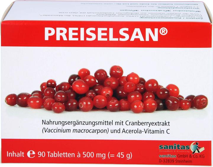 Actual product image Preiselsan with cranberry extract tablet (90 Piece, Pills, 80 g)