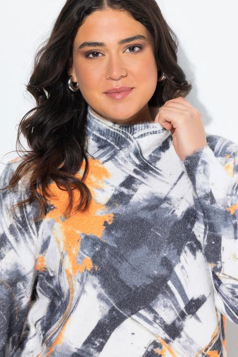 Produktbild Ulla Popken Pullover, Karo, Stehkragen, Langarm (60)