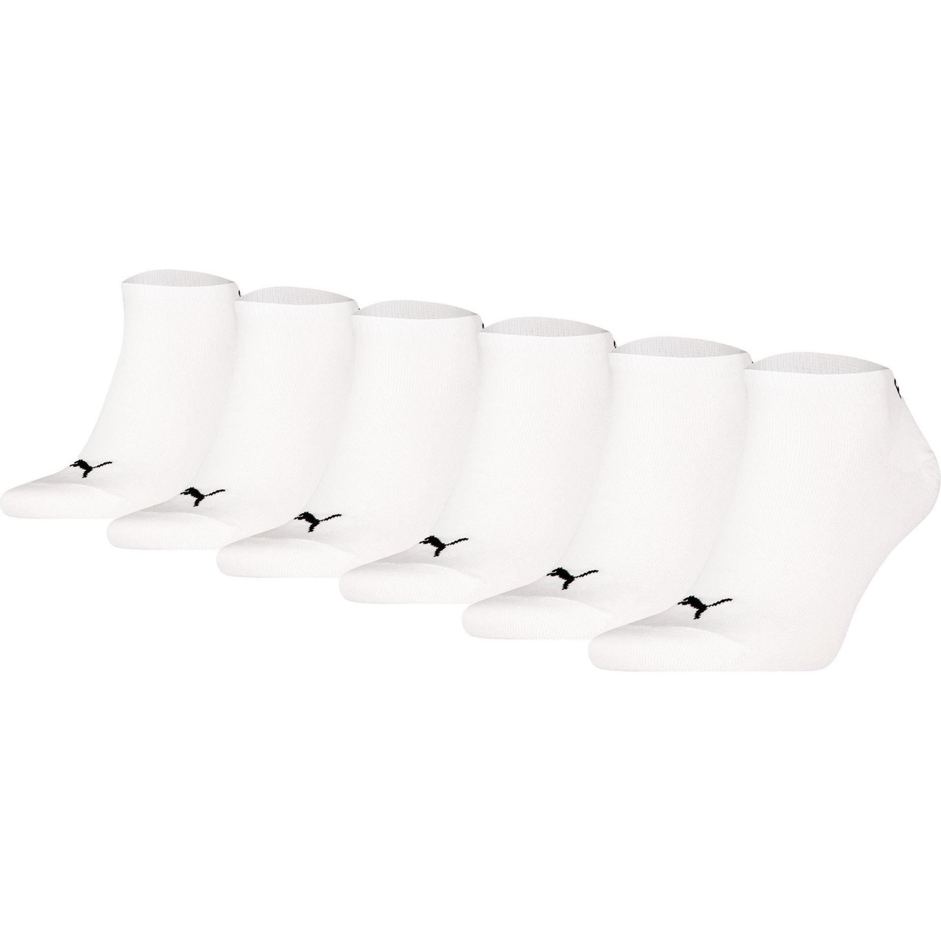 Puma, Herren, Socken, Sneaker Plain 6p Unisex, Weiss, (6er Pack, 47 - 49)