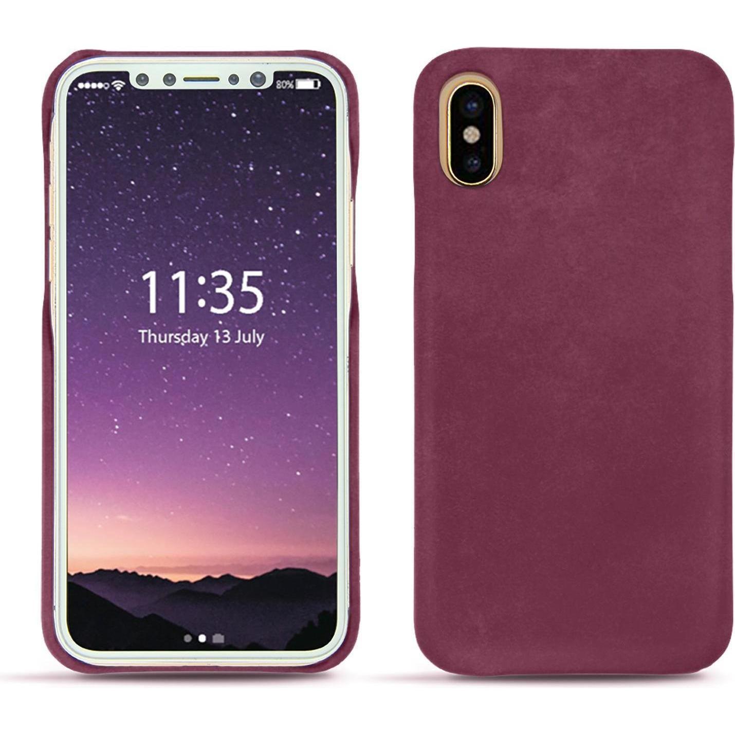 Thumbnail - Noreve Lederschutzhülle (Apple iPhone XS), Smartphone Hülle, Violett