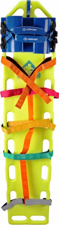 Immagine prodotto Lifeguard Spineboard Giallo Spineboard da bagnino con sistema di fissaggio a 10 punti e HeadFix