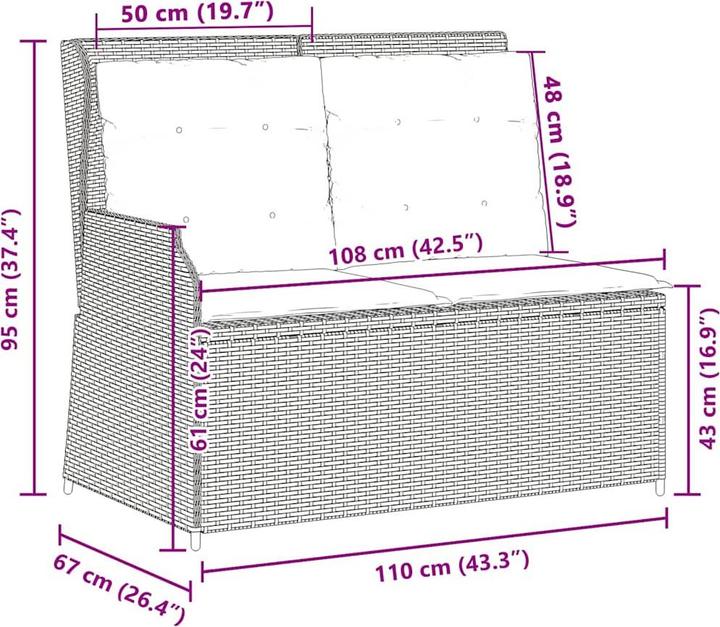 Actual product image vidaXL Gartenbank