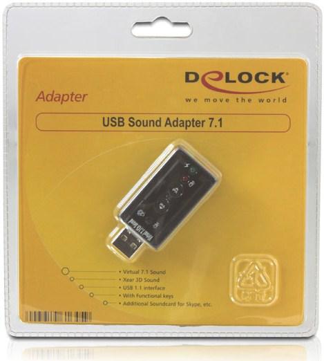 Image du produit Delock Adaptateur de son USB 7.1 (USB 2.0)