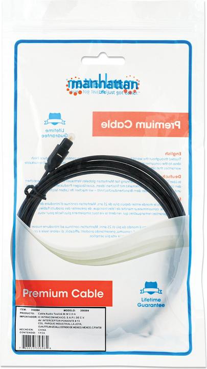 Actual product image Manhattan Audio cable Toslink male/male (3 m, Toslink cable)