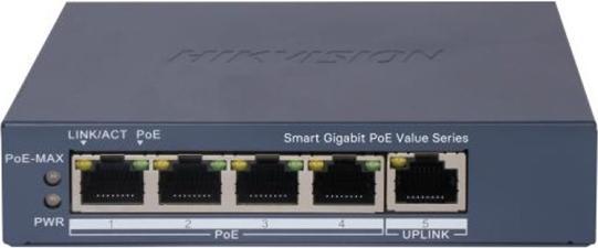 Actual product image Hikvision DS-3E1505P-EI/M Switch l2 Smart Managed 4 (5 ports)