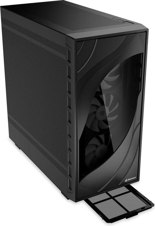 Produktbild Sharkoon Rebel C80M RGB ATX Black (schwarz) (ATX, mATX, Mini-ITX)