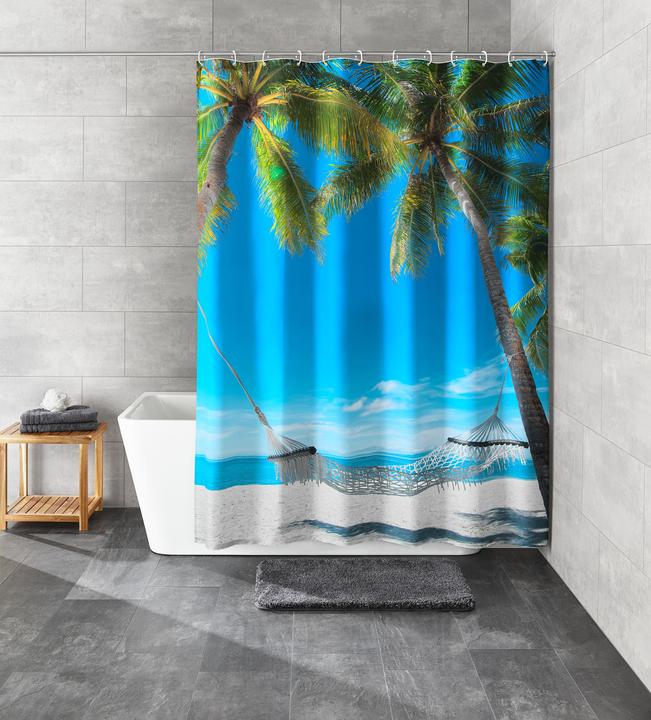 Image du produit Kleine Wolke Duschvorhang Bahamas 180 x 200 cm, Mehrfarbig (180 x 200 cm)