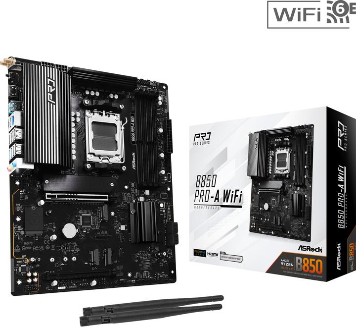 Produktbild AsRock B850 Pro-A WiFi (AM5, AMD B850, ATX)