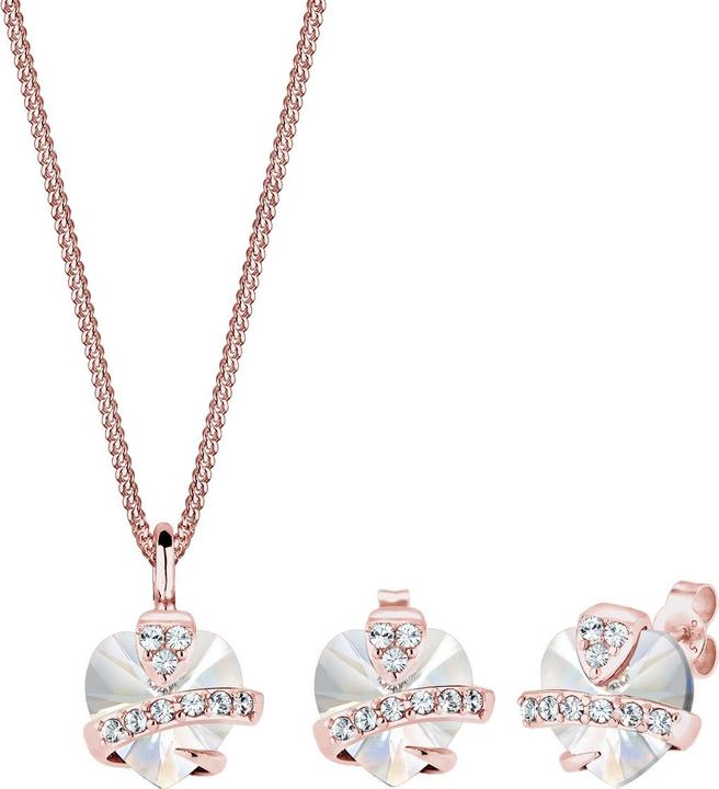 Immagine prodotto Elli Set di gioielli Cuore Cristalli Glamour Argento 925 (Cristallo di vetro, Argento 925)