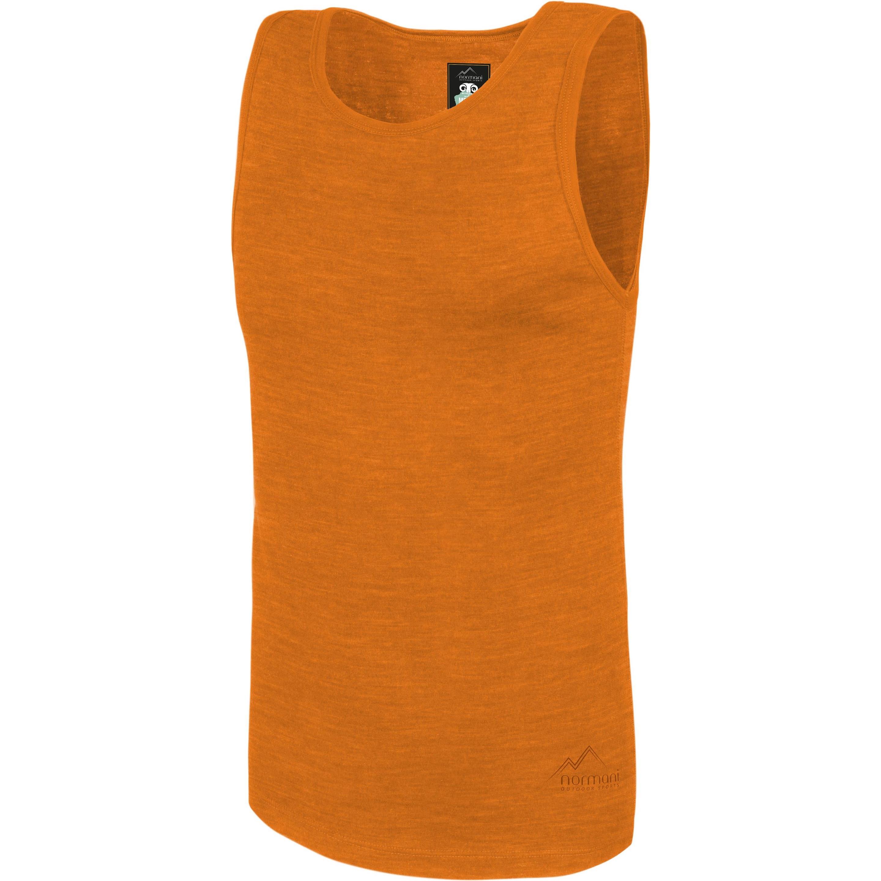 Thumbnail - Normani, Herren, Shirt, Herren Merino Unterhemd Alice Springs - 1581, Orange, (4XL)