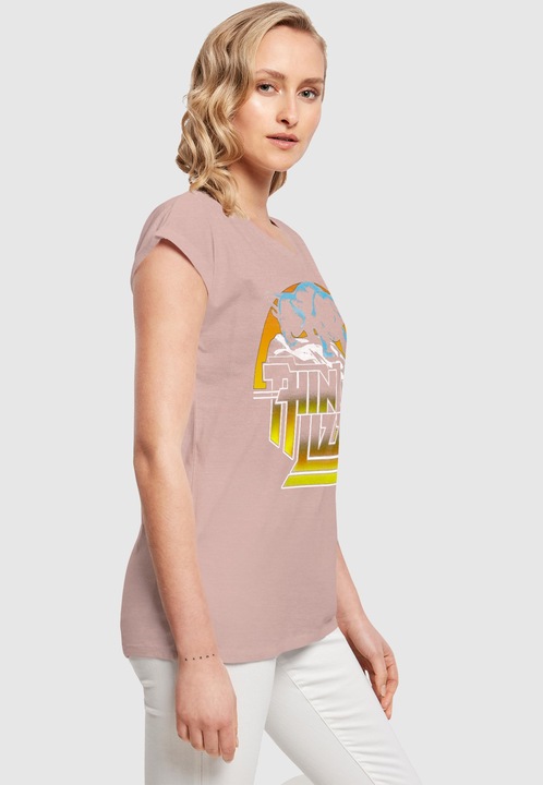 Actual product image Merchcode Ladies Thin Lizzy - TL Panther Extended Shoulder Tee - 181491 (S)